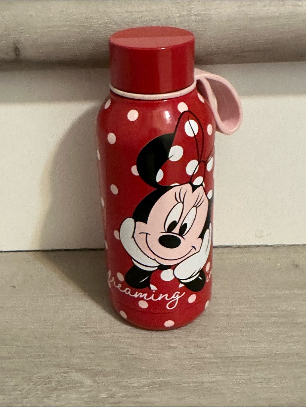 Disney Red and Pink Minnie Mouse Polka Dot Bottle